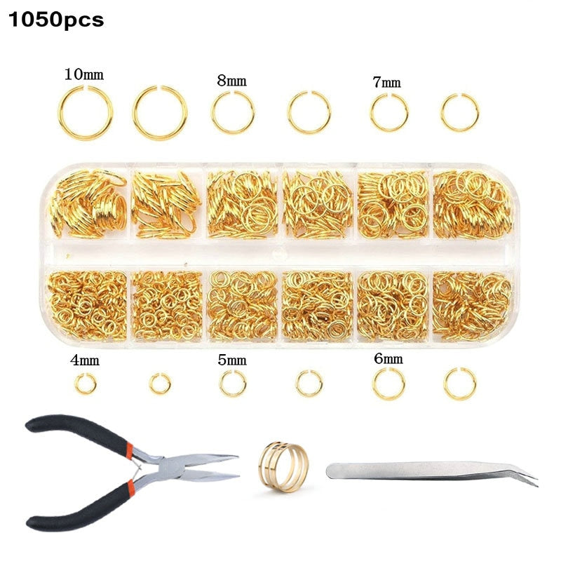 Alloy Accessories Jewelry Findings Set Jewelry Making Tools Copper Wire Open Jump Rings Earring Hook Jewelry Making Supplies Kit