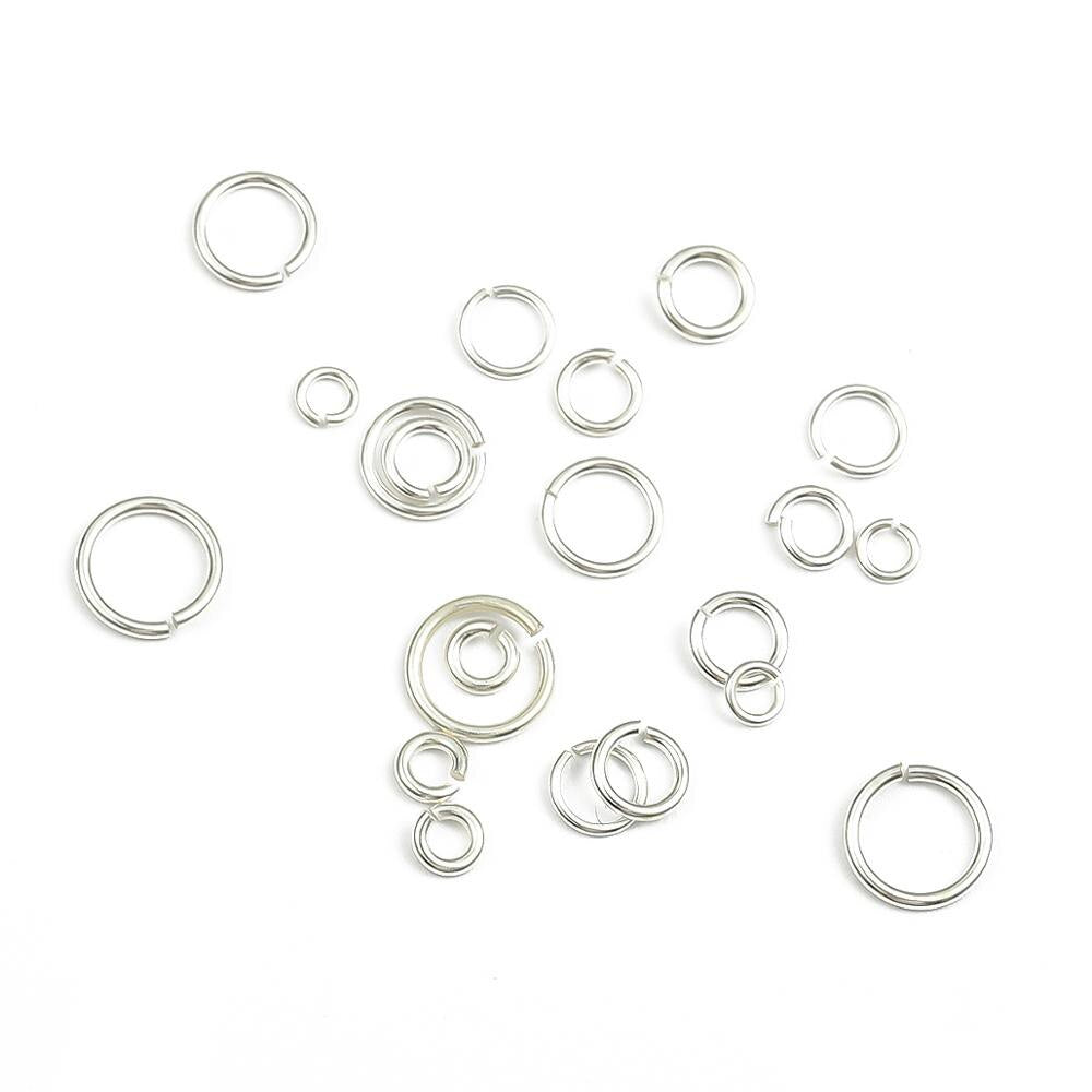 20pcs Genuine Real Pure Solid 925 Sterling Silver Open Jump Rings Split Ring For Key Chains Jewelry Making Findings Accessories