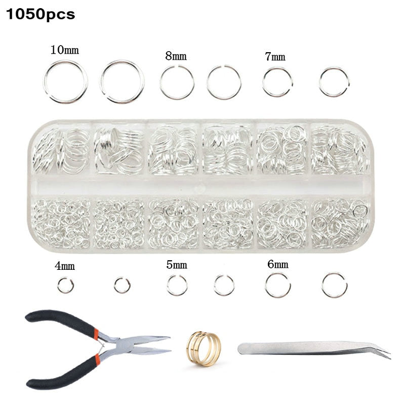 Alloy Accessories Jewelry Findings Set Jewelry Making Tools Copper Wire Open Jump Rings Earring Hook Jewelry Making Supplies Kit