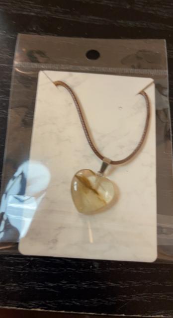 *RUTILATED QUARTZ CRYSTAL NECKLACE