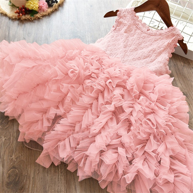 Lace Girls Princess Dress Fluffy kid dress