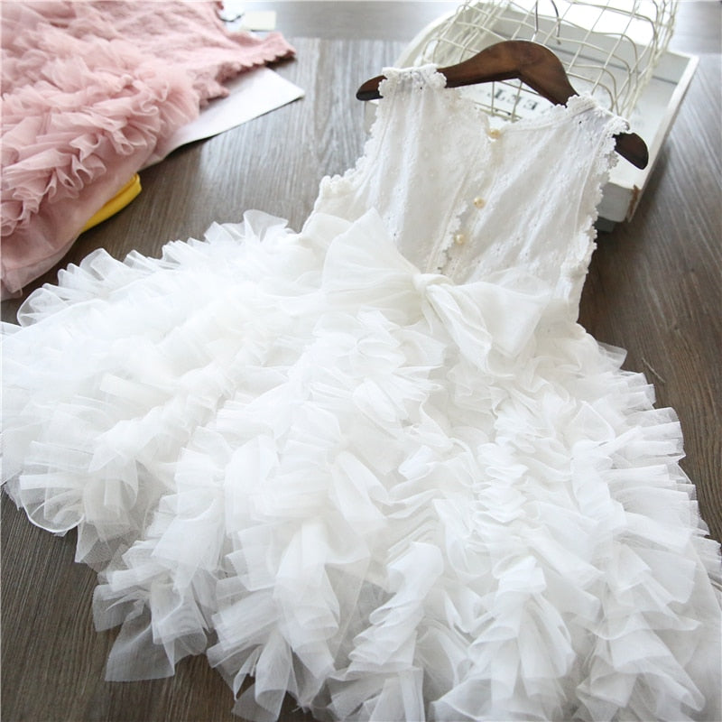 Lace Girls Princess Dress Fluffy kid dress