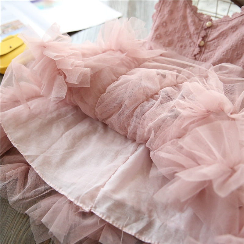 Lace Girls Princess Dress Fluffy kid dress