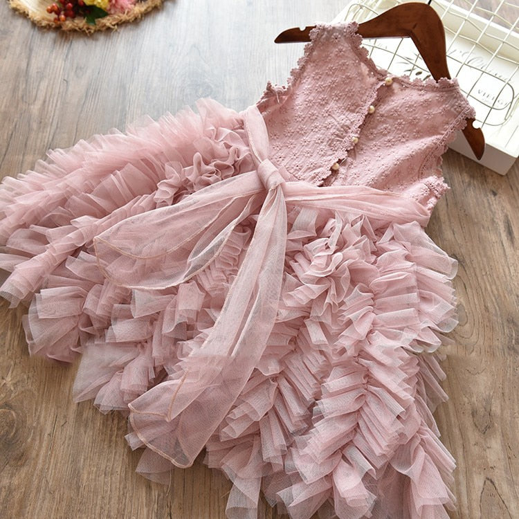 Lace Girls Princess Dress Fluffy kid dress