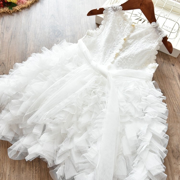 Lace Girls Princess Dress Fluffy kid dress