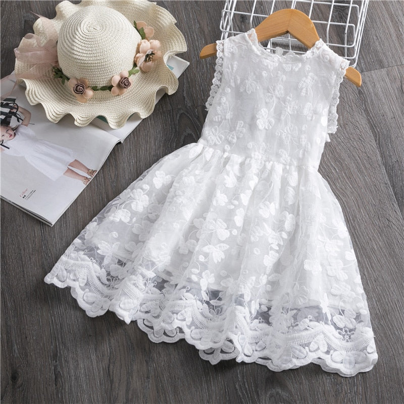 Lace Girls Princess Dress Fluffy kid dress