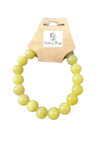 *YELLOW JADE BRACELET (11mm)