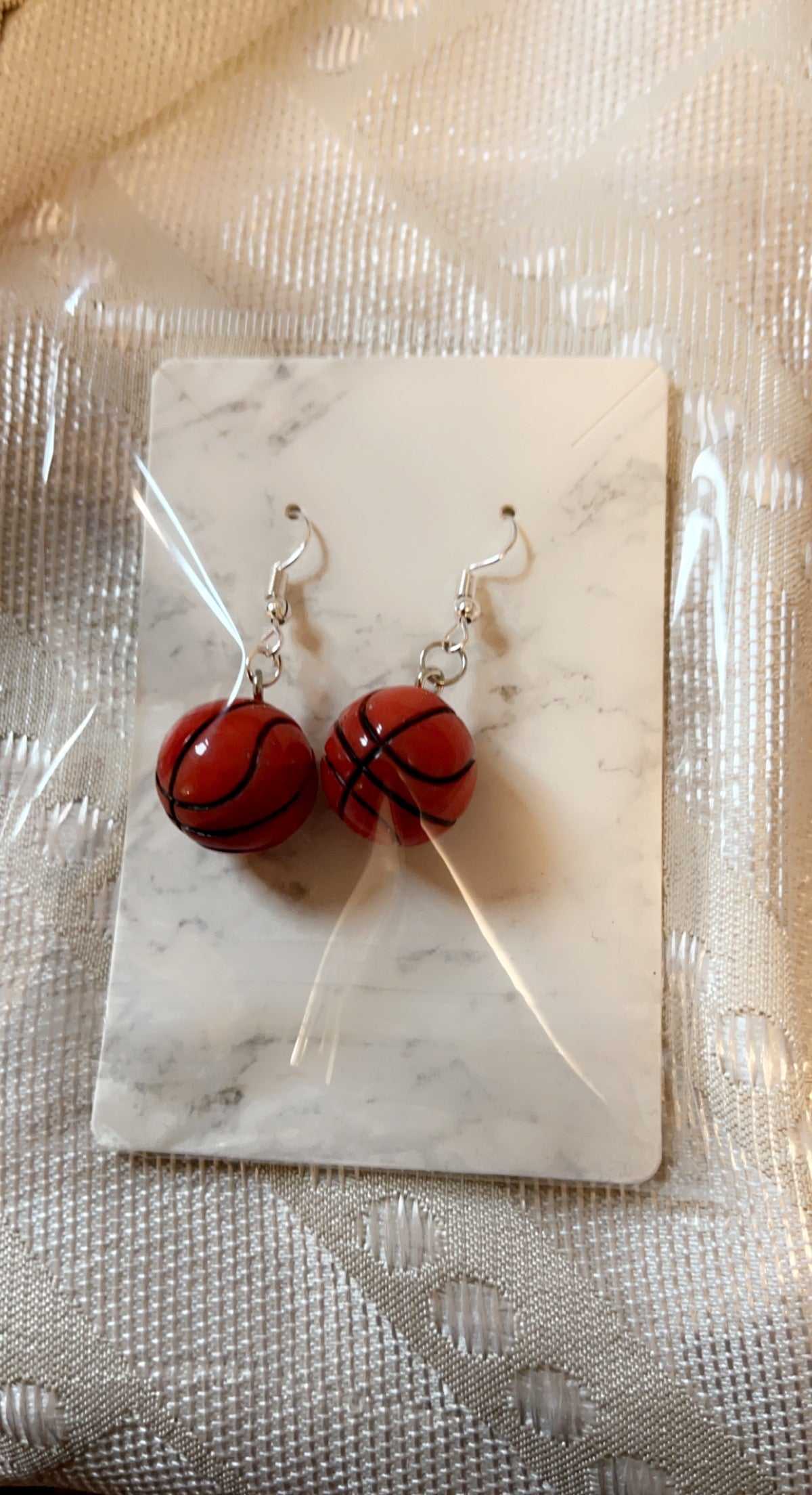 Basketball 3D earrings