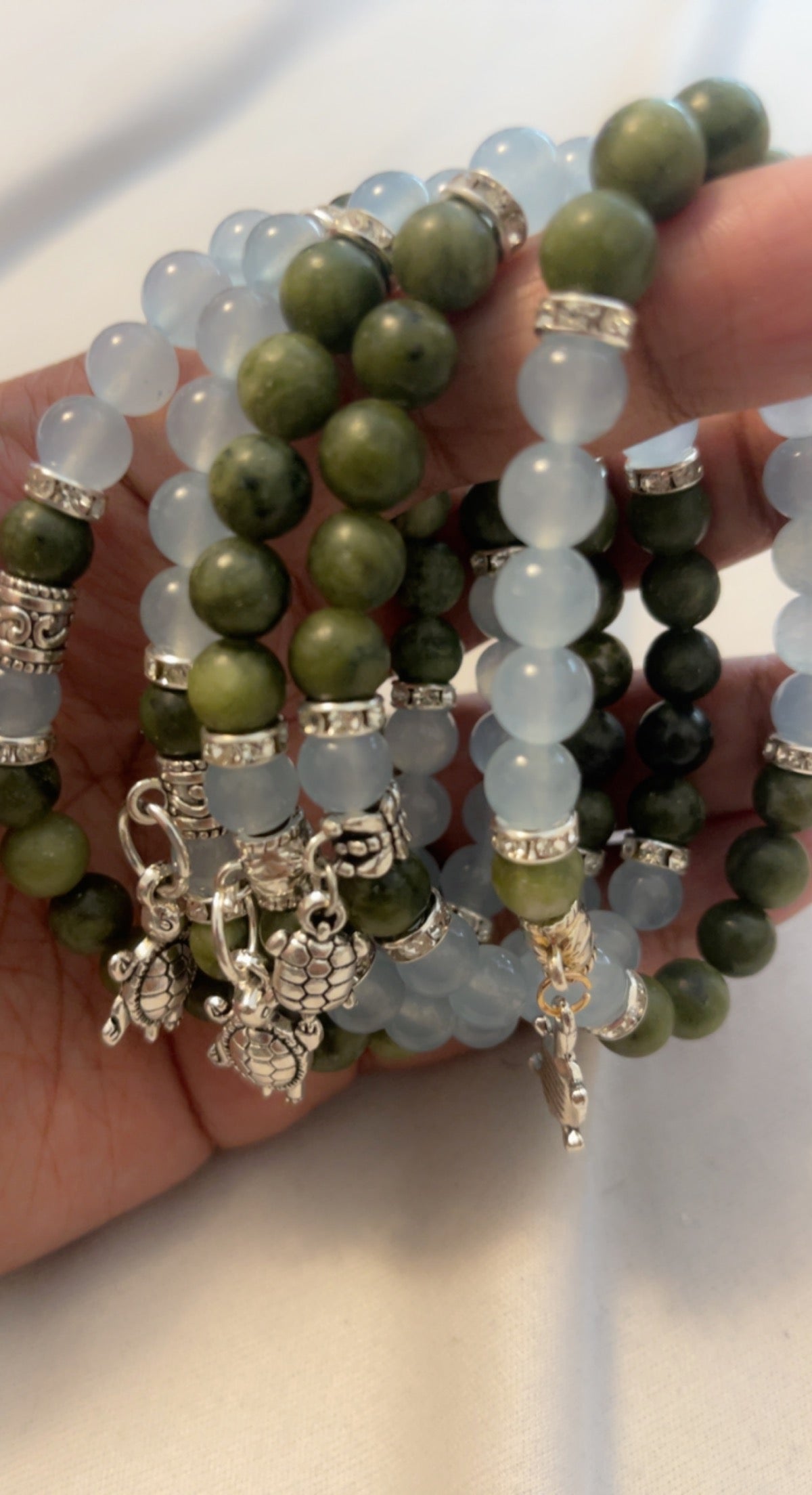 Blue Chalcedony Green Jade