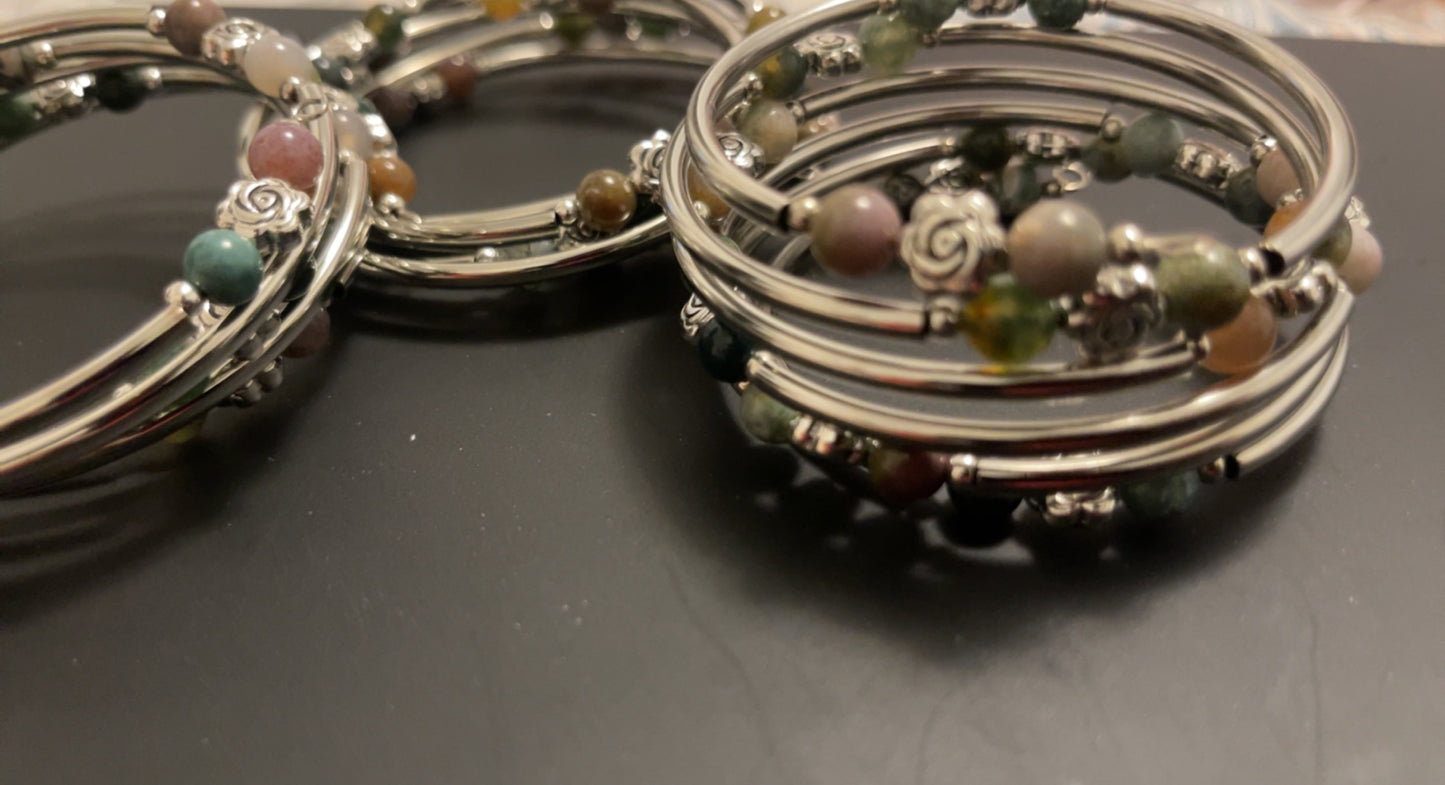 Natural crystal Bangles (small size)