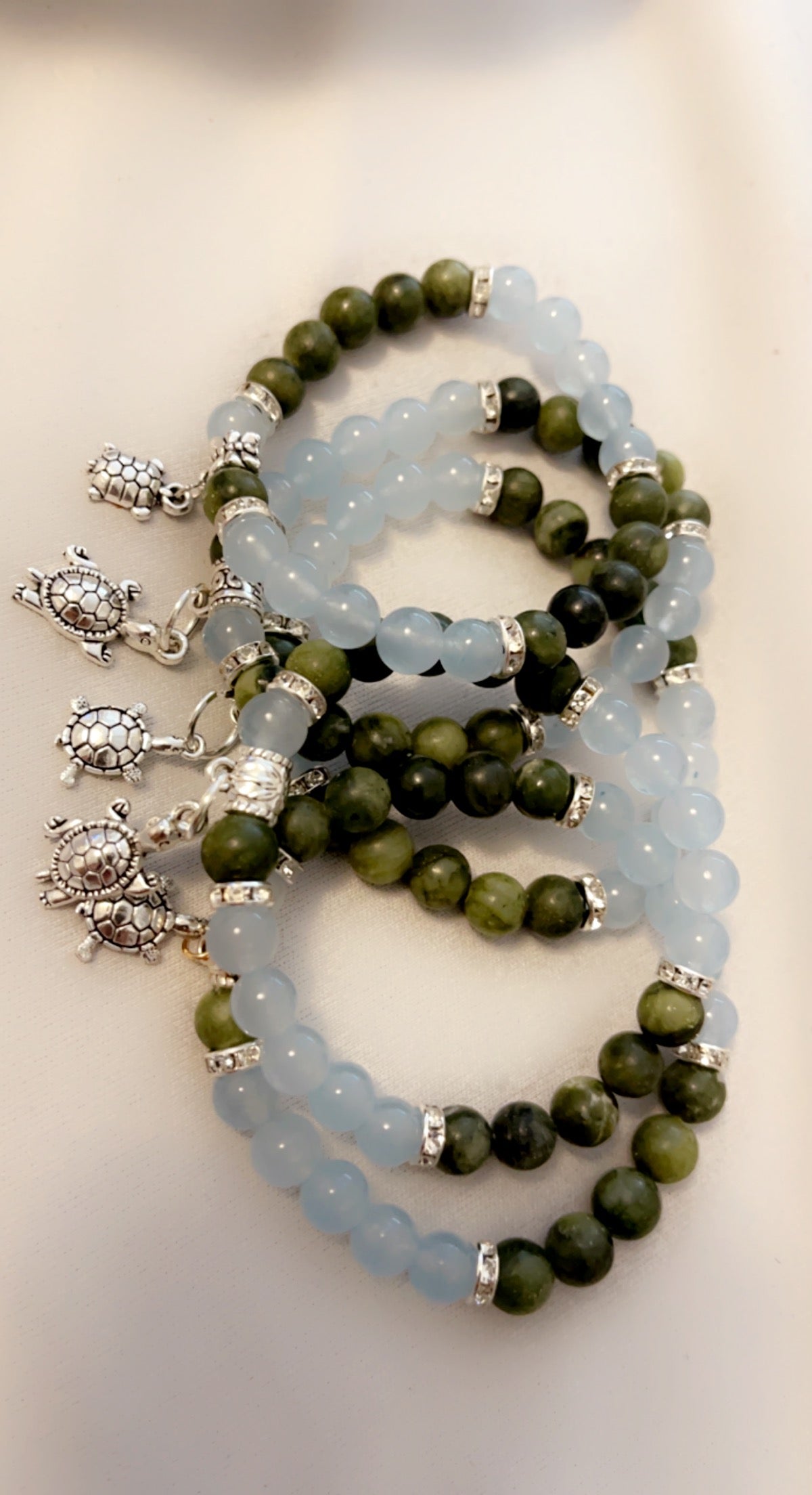 Blue Chalcedony Green Jade