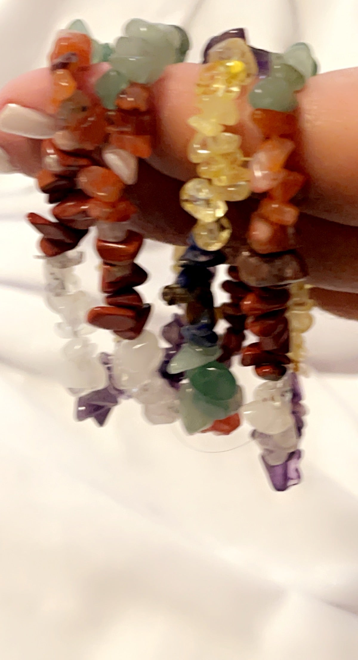 Natural cut natural stone bracelets