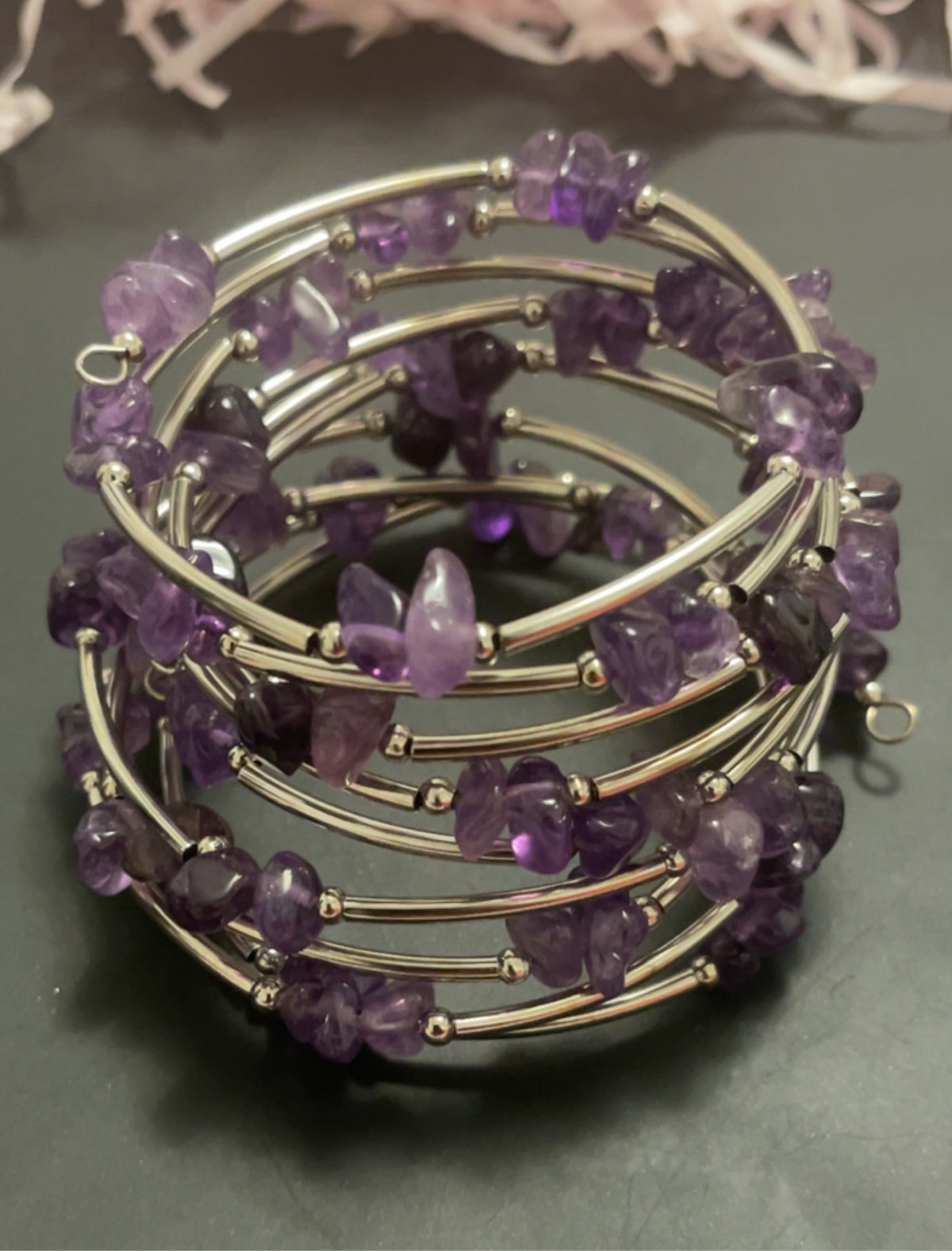 Natural crystal Bangles (small size)