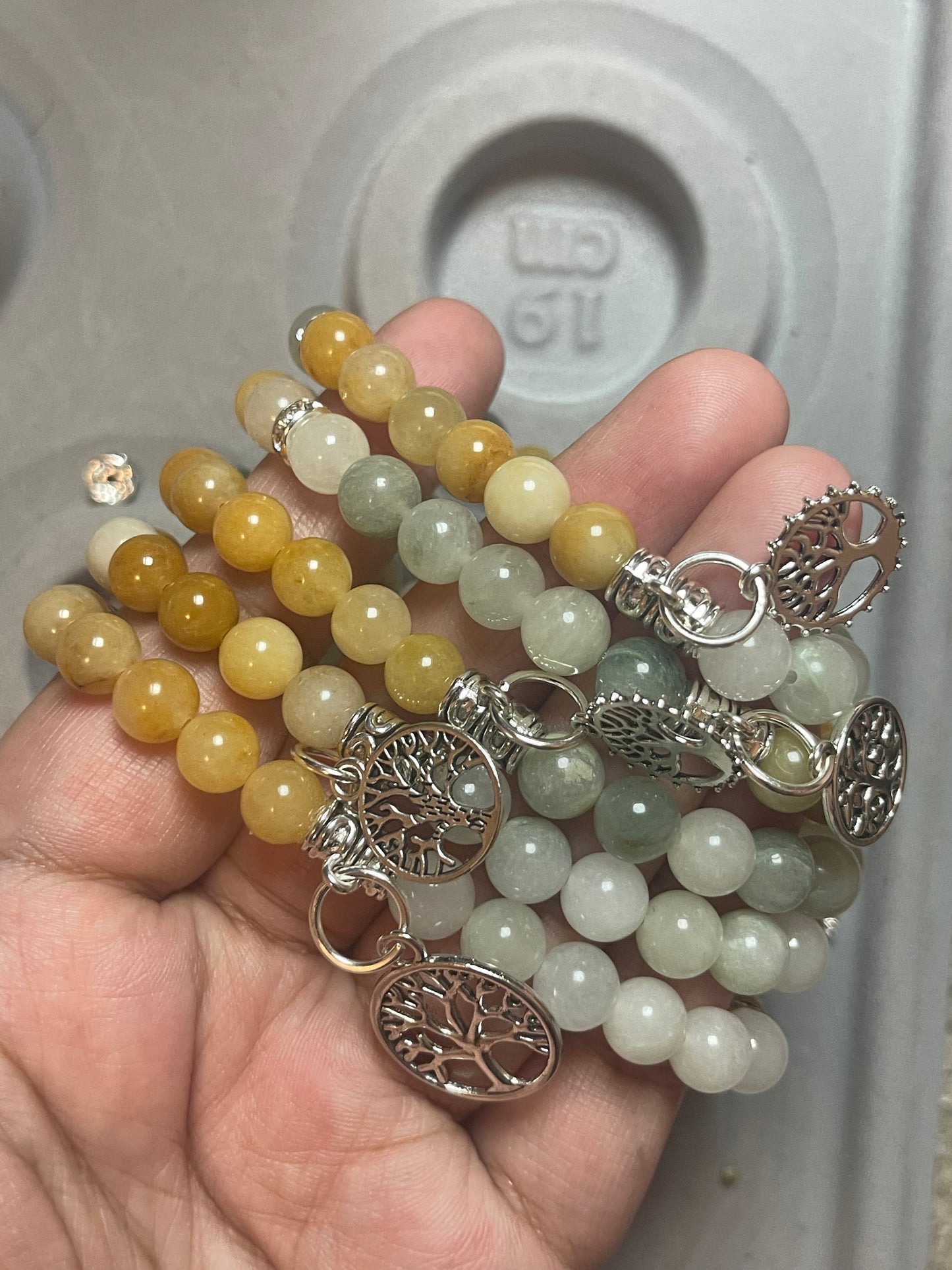 Golden Lace Jade and Green Tea Jasper