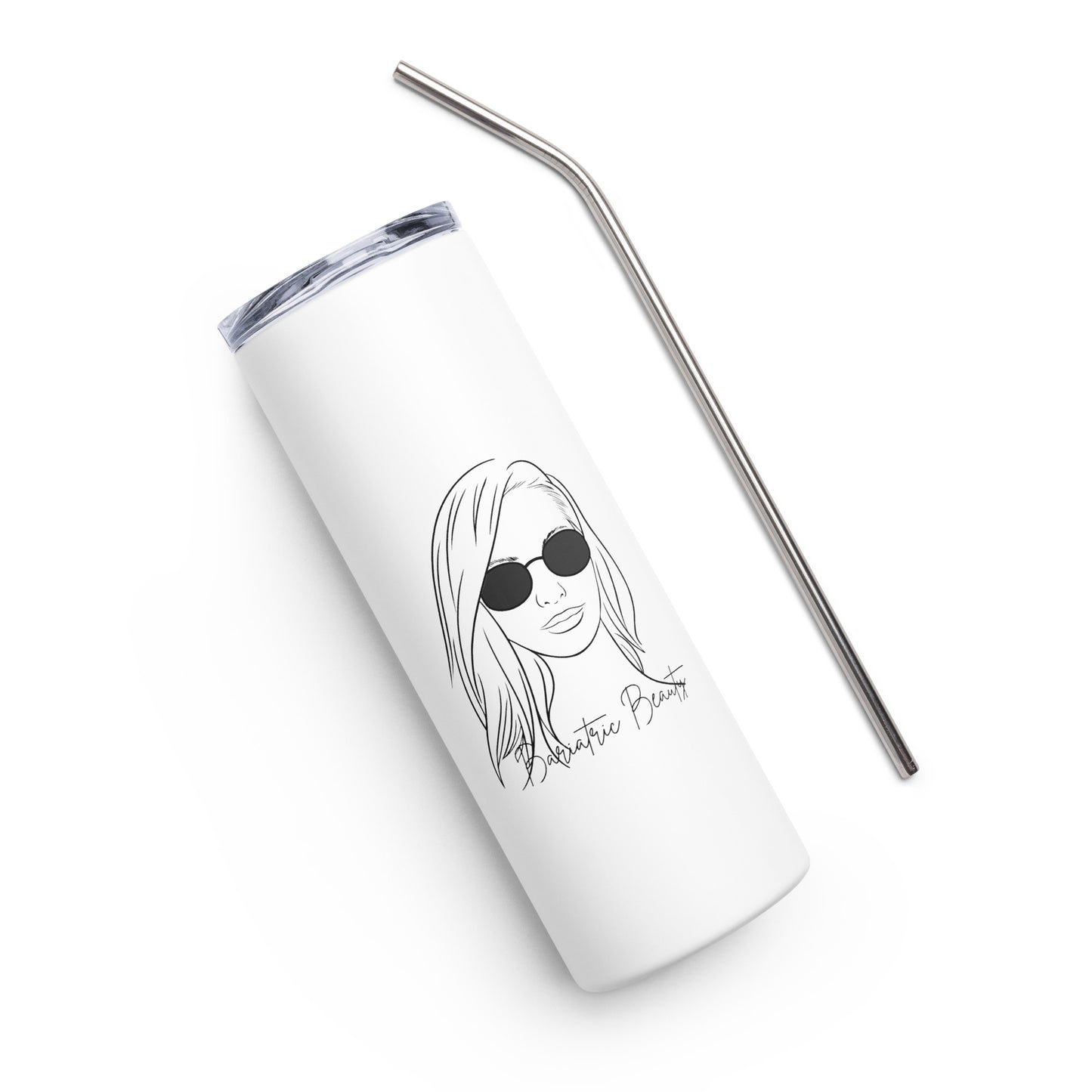 BARIATRIC BEAUTY SUNGLASS HAIR DOWN Stainless steel tumbler