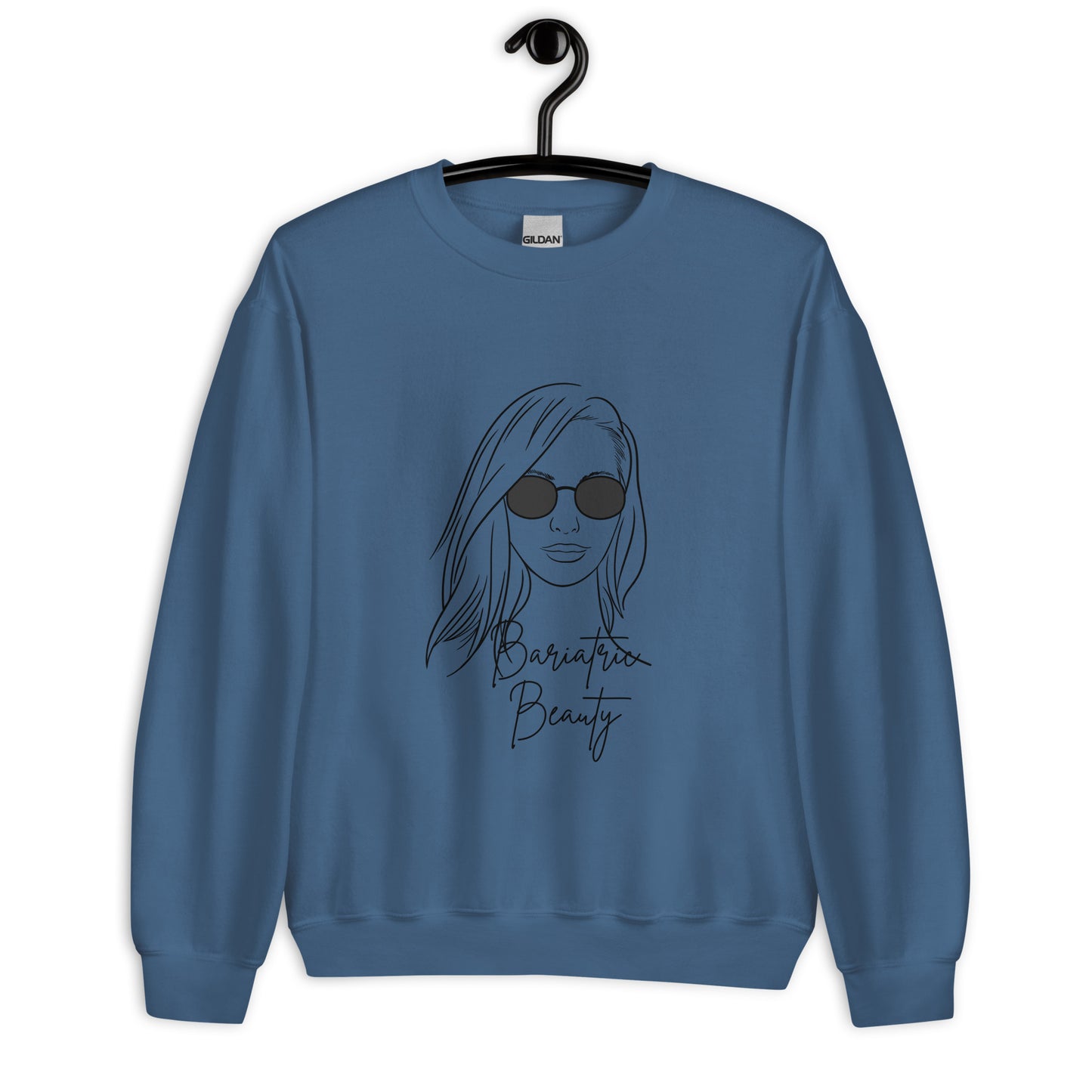 BARIATRIC BEAUTY SUNGLASS HAIR DOWN Unisex Sweatshirt