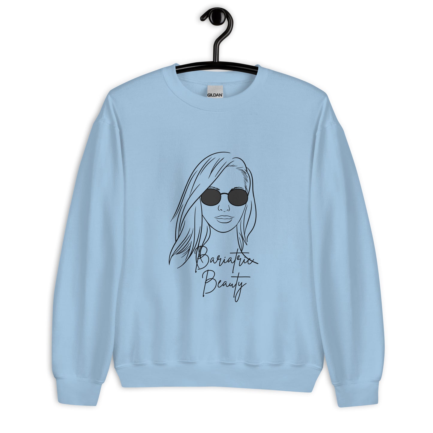 BARIATRIC BEAUTY SUNGLASS HAIR DOWN Unisex Sweatshirt