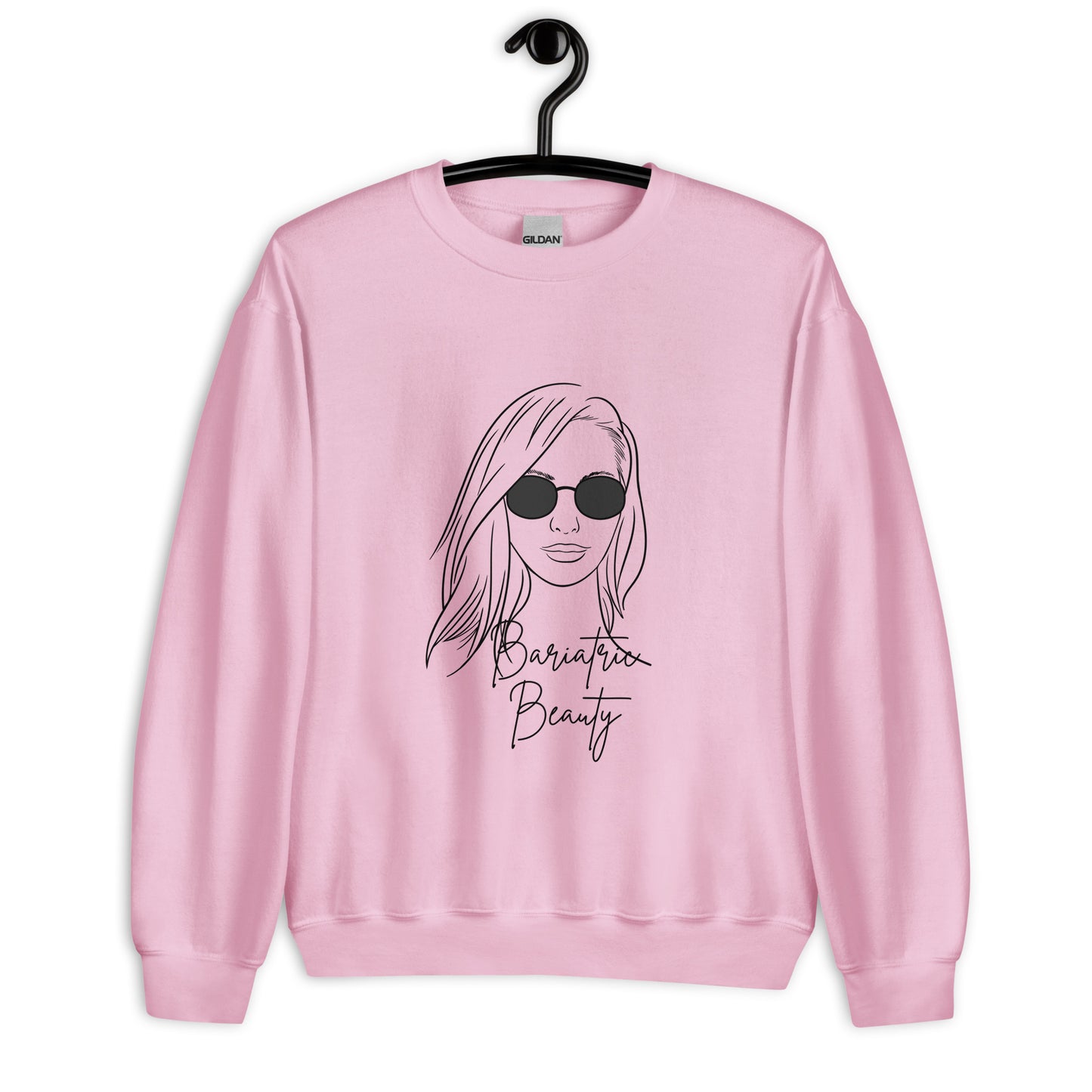 BARIATRIC BEAUTY SUNGLASS HAIR DOWN Unisex Sweatshirt