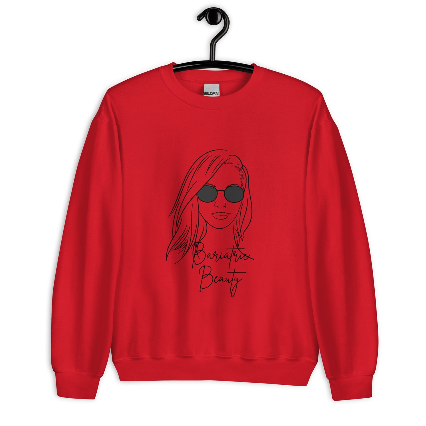 BARIATRIC BEAUTY SUNGLASS HAIR DOWN Unisex Sweatshirt