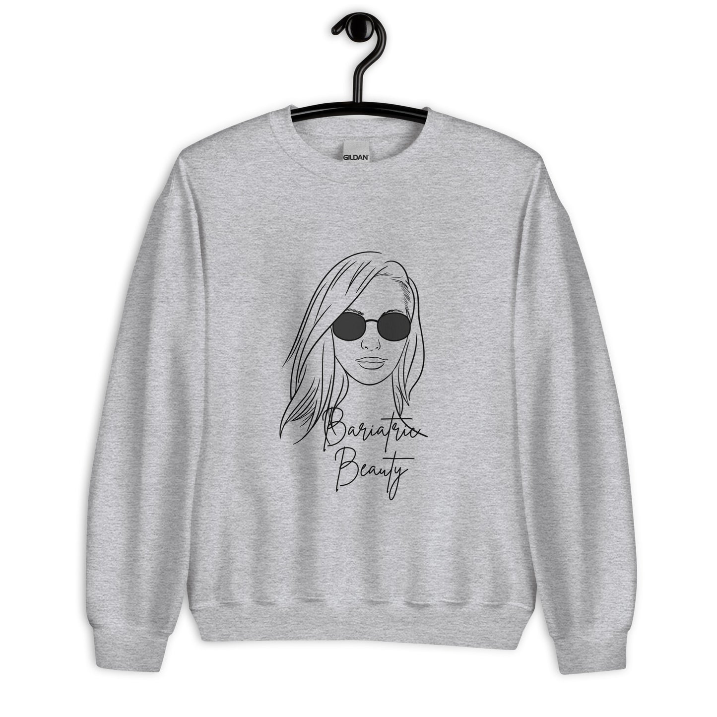 BARIATRIC BEAUTY SUNGLASS HAIR DOWN Unisex Sweatshirt