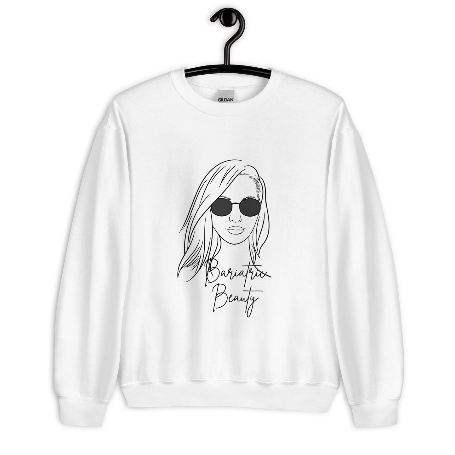 BARIATRIC BEAUTY SUNGLASS HAIR DOWN Unisex Sweatshirt