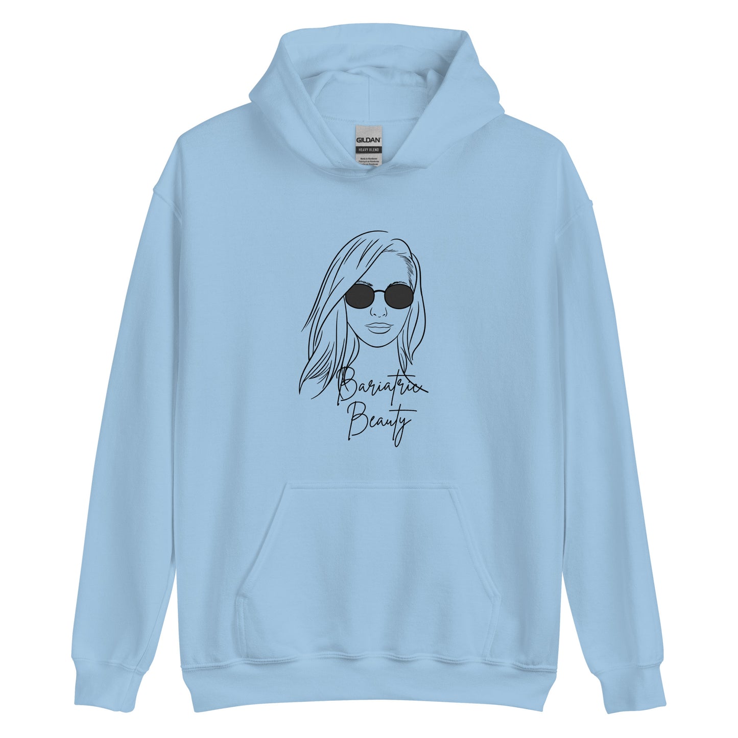 BARIATRIC BEAUTY SUNGLASS HAIR DOWN Unisex Hoodie