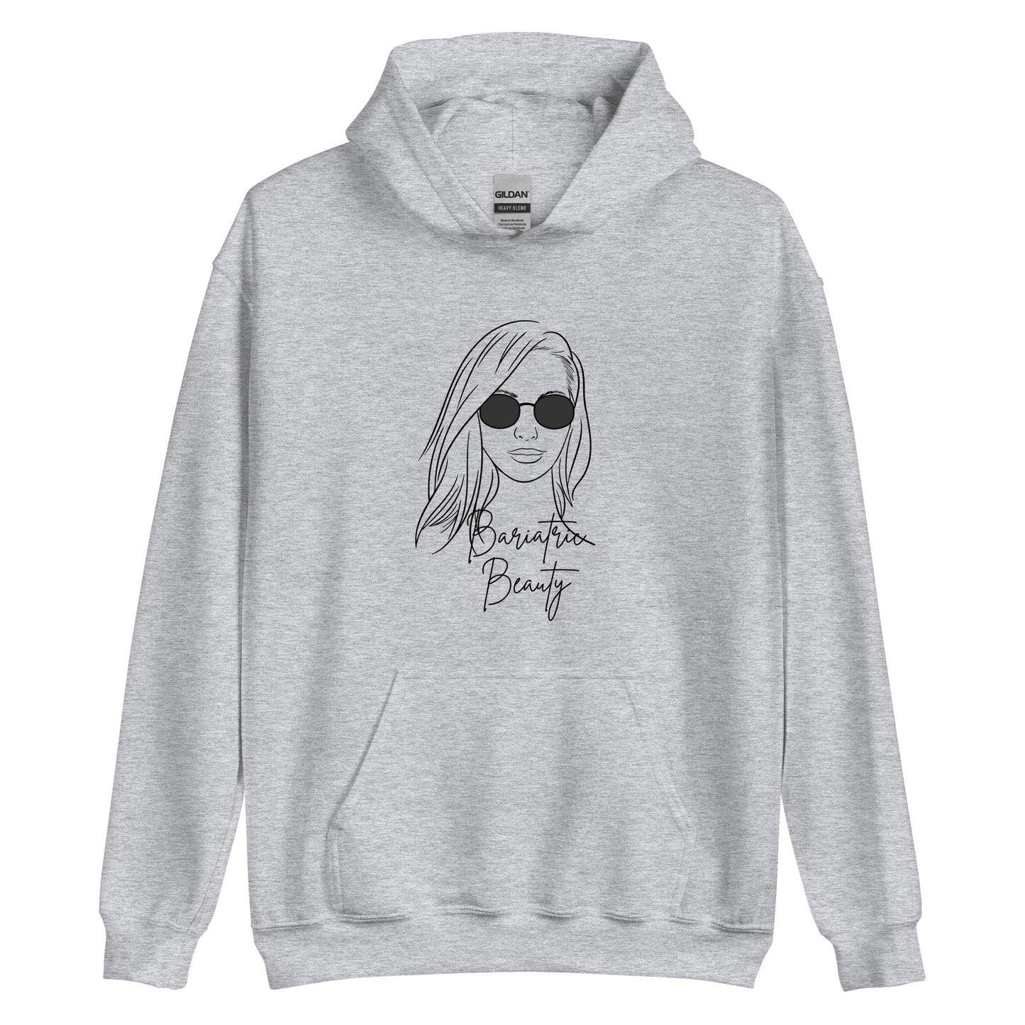 BARIATRIC BEAUTY SUNGLASS HAIR DOWN Unisex Hoodie