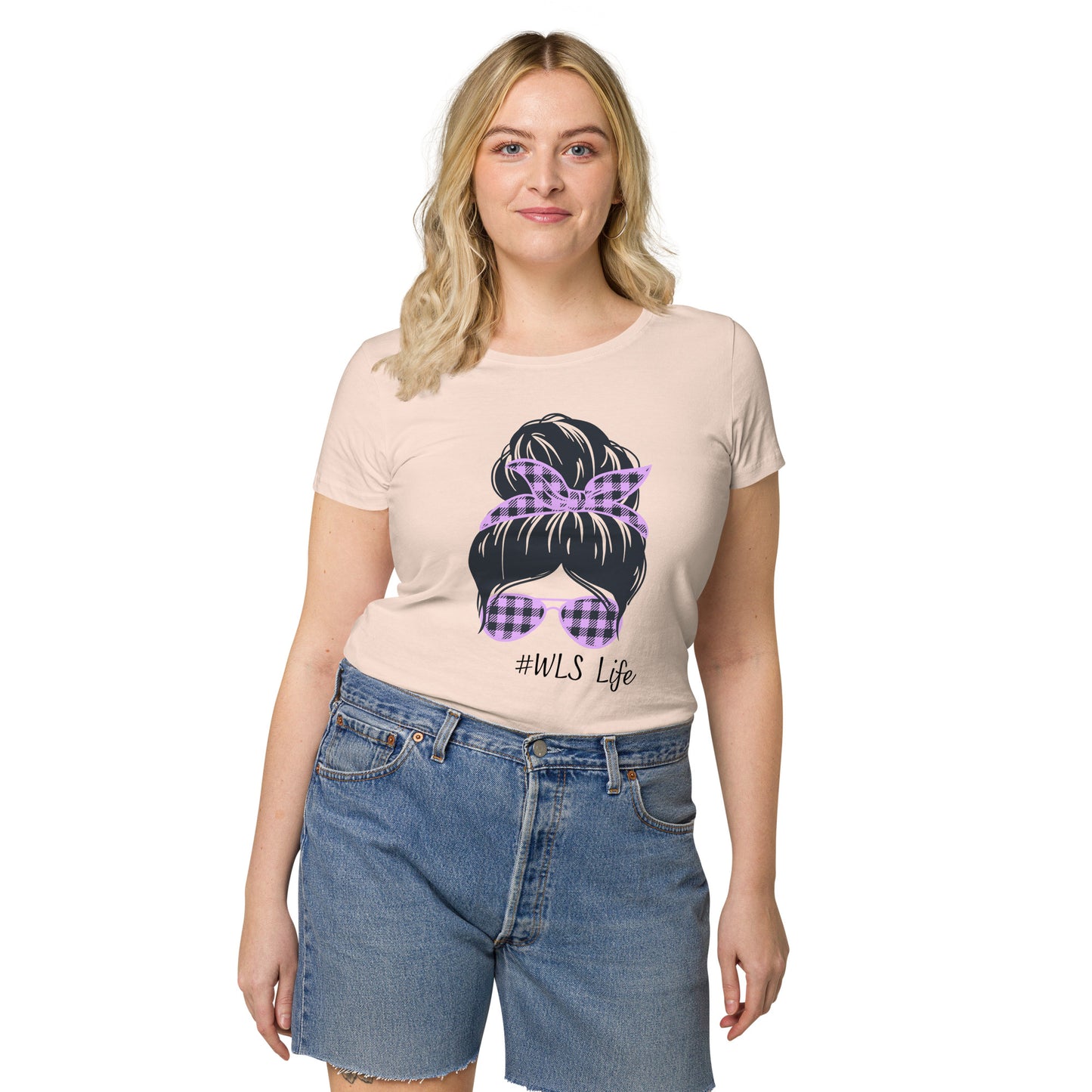 WLS LIFE PURPLE NO BACKGROUND Women’s basic organic t-shirt