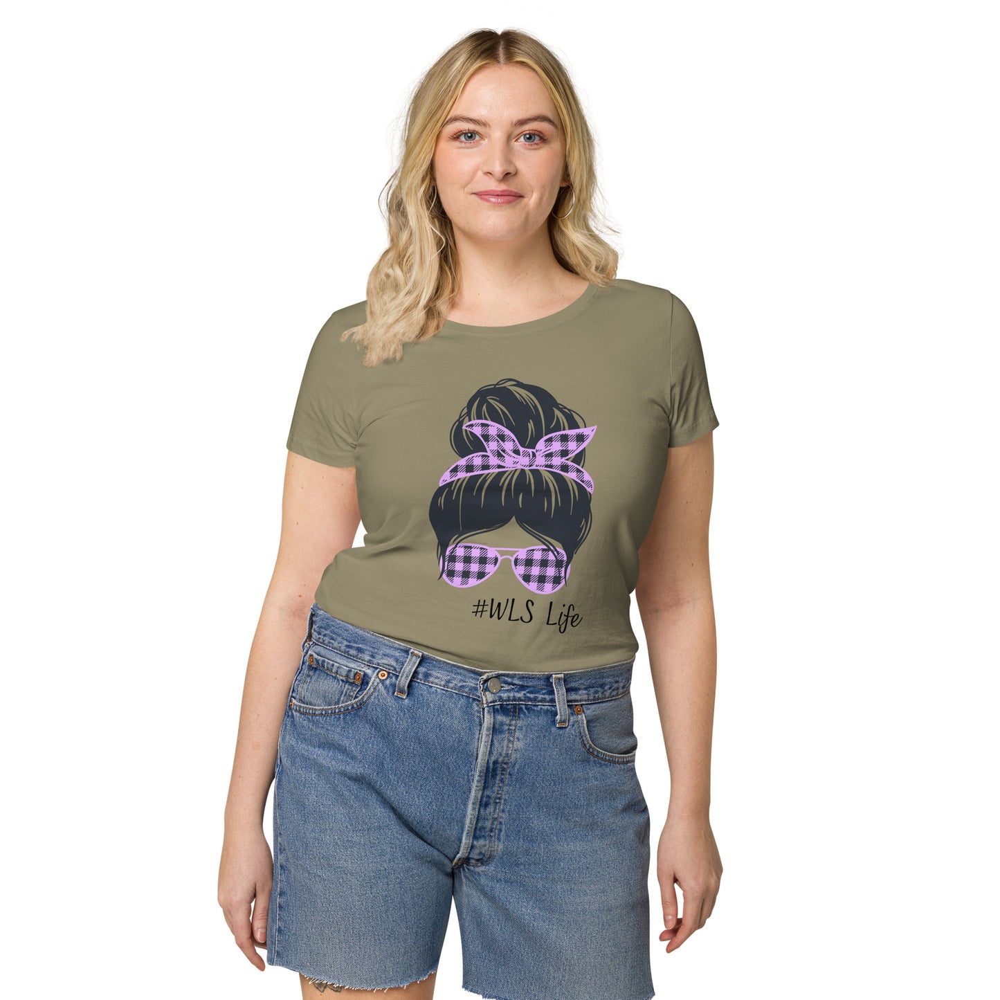 WLS LIFE PURPLE NO BACKGROUND Women’s basic organic t-shirt