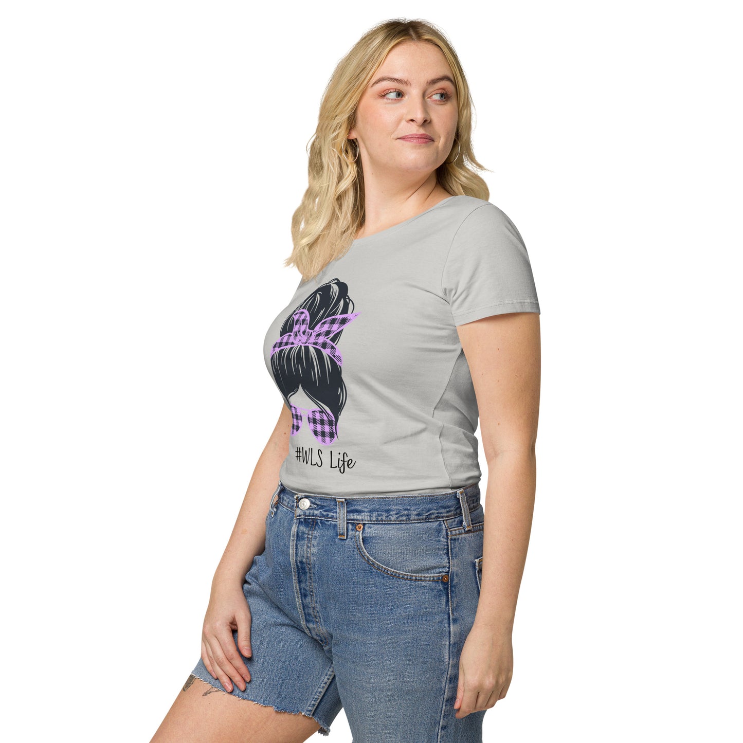 WLS LIFE PURPLE NO BACKGROUND Women’s basic organic t-shirt