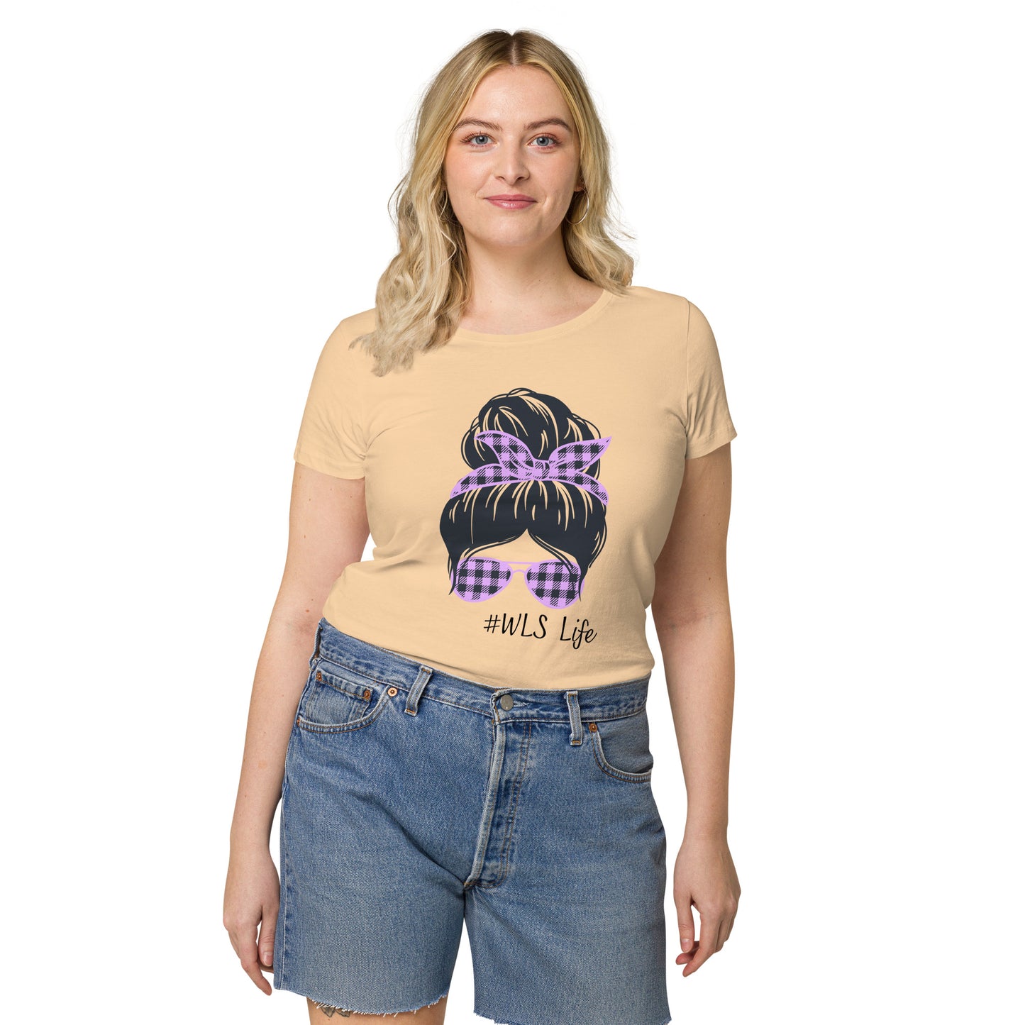 WLS LIFE PURPLE NO BACKGROUND Women’s basic organic t-shirt